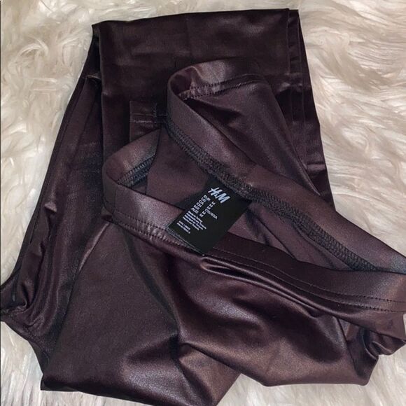 ✨ H&M Brown Imitation leather leggings✨ - Picture 5 of 5